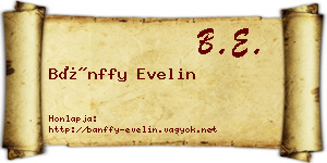 Bánffy Evelin névjegykártya